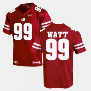 #99 Red Alumni Football Game For Men J.J. Watt Wisconsin Jersey