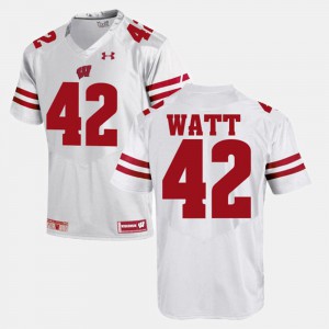 #42 White T.J Watt Wisconsin Jersey Alumni Football Game Men's