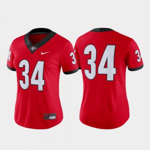 UGA Jersey Red Game Women's #34 College Football