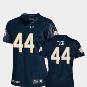 College Football Justin Tuck Notre Dame Jersey Ladies #44 Navy Replica