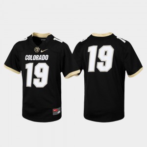 For Kids College Football Colorado Jersey Black Replica #19