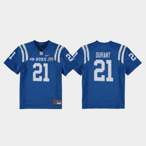Mataeo Durant Duke Jersey 2018 Independence Bowl Youth(Kids) College Football Game #21 Royal