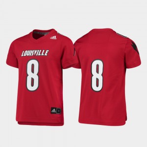 #8 Kids Red Football Louisville Jersey Replica