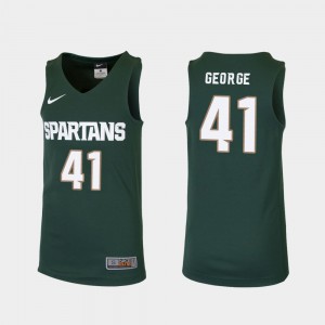 Green College Basketball Replica Conner George MSU Jersey Youth #41