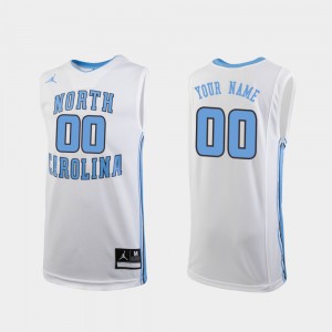 UNC Customized Jersey Replica White Youth(Kids) College Basketball #00