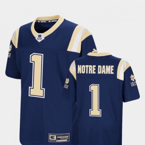 Foos-Ball Football #1 Youth(Kids) Navy Notre Dame Jersey Colosseum