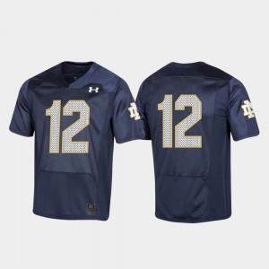 #12 College Football Notre Dame Jersey Youth(Kids) 150th Anniversary Navy