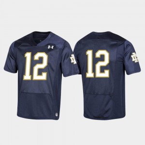 #12 Replica Football 2019 Notre Dame Jersey Youth Navy