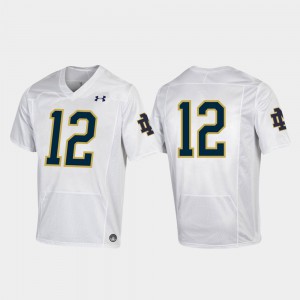 #12 Replica Football 2019 White Notre Dame Jersey Youth(Kids)
