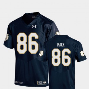 For Kids College Football #86 Replica Navy Alize Mack Notre Dame Jersey