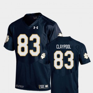 Replica Chase Claypool Notre Dame Jersey #83 Navy College Football Youth(Kids)