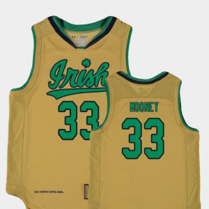 Replica Gold John Mooney Notre Dame Jersey #33 Kids College Basketball Special Games