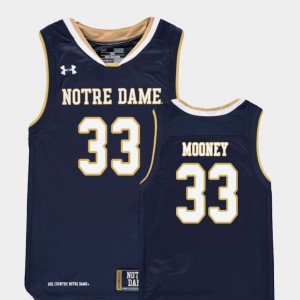 Replica #33 Youth(Kids) John Mooney Notre Dame Jersey College Basketball Navy