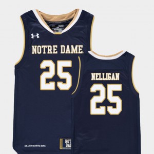 Liam Nelligan Notre Dame Jersey Replica College Basketball #25 Youth Navy