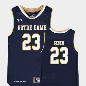 Martinas Geben Notre Dame Jersey Kids #23 Replica Navy College Basketball