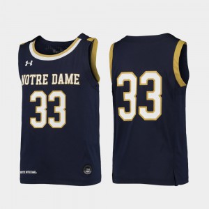 Kids Navy Replica Notre Dame Jersey #33 College Basketball