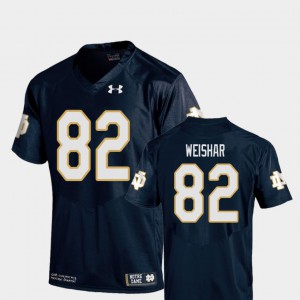#82 Navy Youth College Football Replica Nic Weishar Notre Dame Jersey
