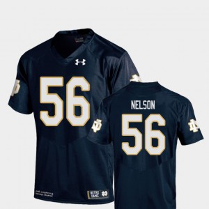 #56 Quenton Nelson Notre Dame Jersey Replica Youth Navy College Football