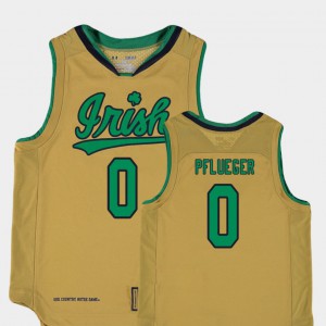 College Basketball Special Games Replica Youth #0 Rex Pflueger Notre Dame Jersey Gold