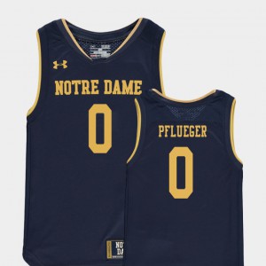 Youth(Kids) Replica #0 Rex Pflueger Notre Dame Jersey Navy College Basketball Special Games