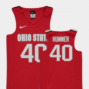 Youth(Kids) Red Replica #40 Daniel Hummer OSU Jersey College Basketball