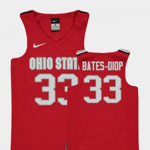 College Basketball Replica Keita Bates-Diop OSU Jersey #33 Youth(Kids) Red