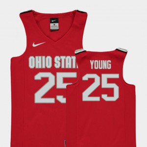 College Basketball Replica #25 Kids Kyle Young OSU Jersey Red