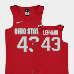 For Kids College Basketball Red Matt Lehmann OSU Jersey Replica #43