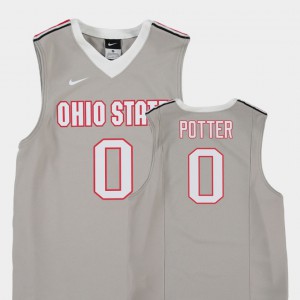 Micah Potter OSU Jersey Gray For Kids College Basketball Replica #0