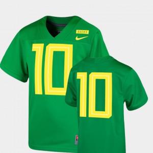 Youth(Kids) 2018 Mighty Oregon #10 Oregon Jersey Apple Green Football Game