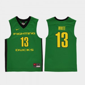 Youth Green College Basketball Paul White Oregon Jersey #13 Replica