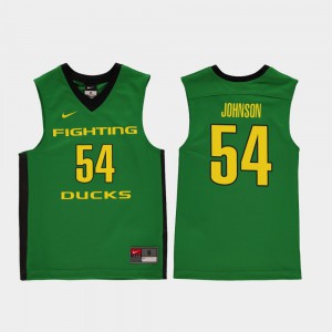 Youth(Kids) Replica #54 Green Will Johnson Oregon Jersey College Basketball