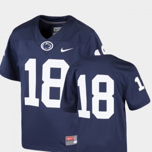 #18 For Kids College Football Replica Navy Penn State Jersey