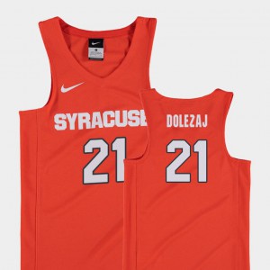 Orange #21 Marek Dolezaj Syracuse Jersey College Basketball For Kids Replica