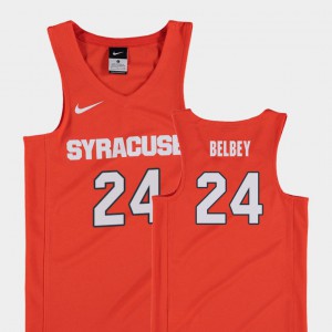#24 Orange College Basketball Kids Shaun Belbey Syracuse Jersey Replica