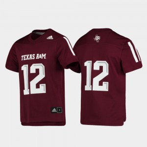 Replica Football Texas A&M Jersey #12 Youth(Kids) Maroon
