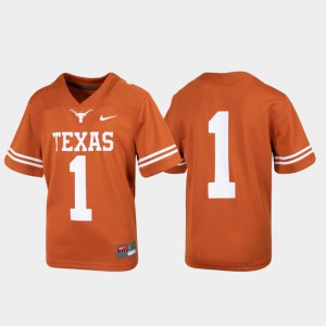 Youth #1 Football Untouchable Texas Jersey Texas Orange