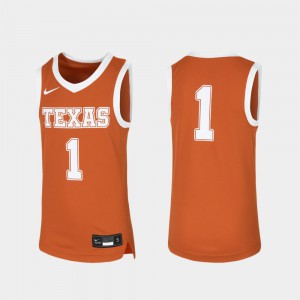 Youth(Kids) Orange Texas Jersey #1 Basketball Replica