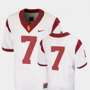 USC Jersey #7 Team Replica College Football White Kids