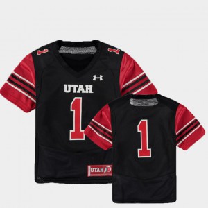 #1 College Football Finished Replica Utah Jersey For Kids Black
